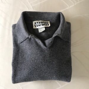 Gray cashmere sweater
